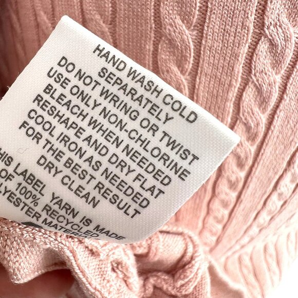 Lucky Brand Blush Cable Knit Sweater Dress Pink Size Petite Medium NWT - Picture 13 of 13